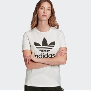 Adidas white tee